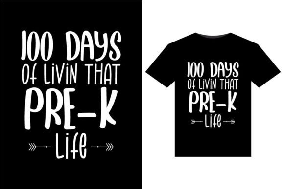 100 Days of Living T-Shirts Design: A Versatile Graphic Asset for Local Businesses