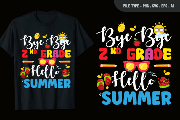 2nd Grade Hello Summer Teacher Shirt – A Versatile Graphic Design Asset