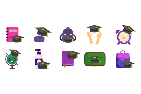 Graduation School Cap Graphics & Icons