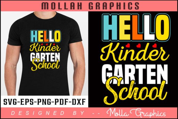 Hello Kinder Garden School Design Graphics