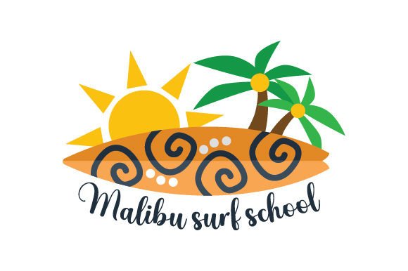 Malibu Surf Logo: A Versatile Crafts Asset for School Amp Branding