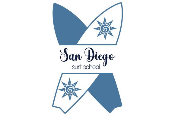 San Diego Surf Logo: A Crafts-Friendly Design for School Amp Branding