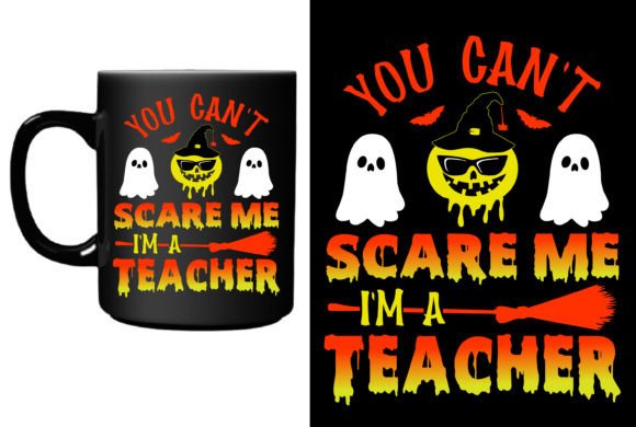 Scare Me I'm a Teacher Halloween Graphic Design Asset for Blogs & T-Shirt Designs