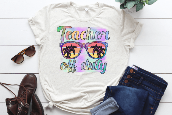 Teacher Off Duty Sublimation PNG: Graphics for Print Templates